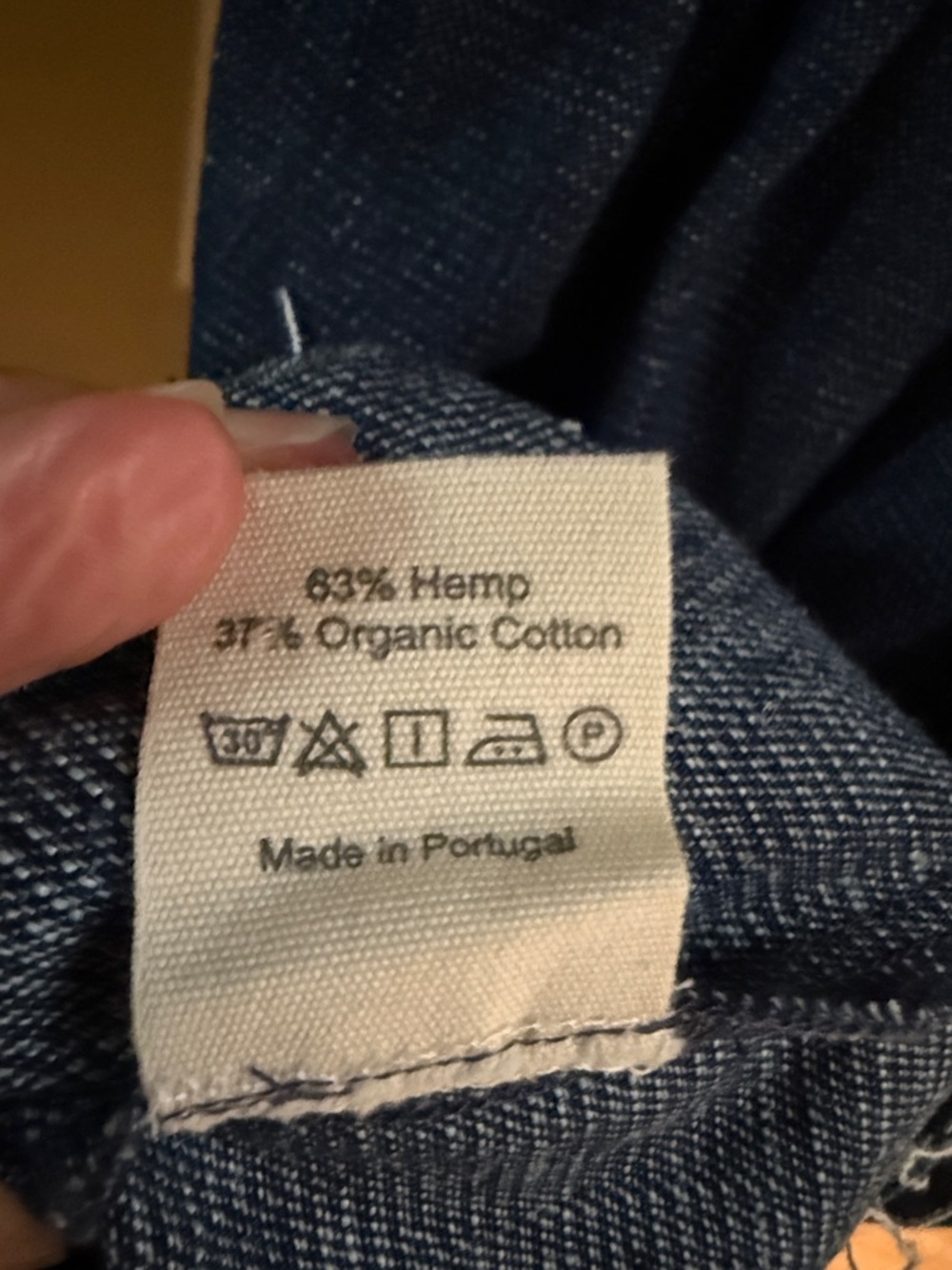 &daughter Esther Organic Cotton Hemp Raw Edge Denim Mini Dress UK8 | US4 - Picture 9 of 9
